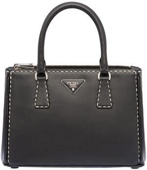 prada hand stitched city calf leather tote